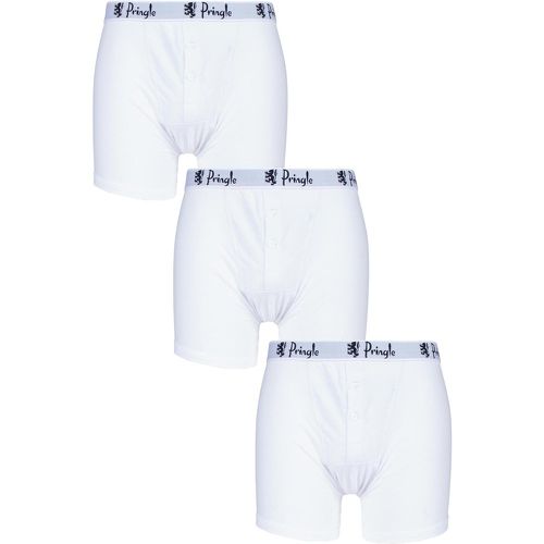 Pack Button Front Cotton Boxer Shorts Men's Small - Pringle - Modalova