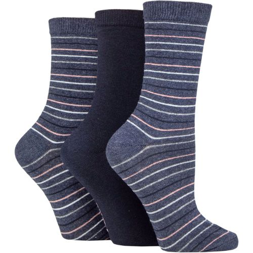 Ladies 3 Pair SOCKSHOP 100% Recycled Multi Stripe Cotton Socks Assorted 4-8 Ladies - TORE - Modalova