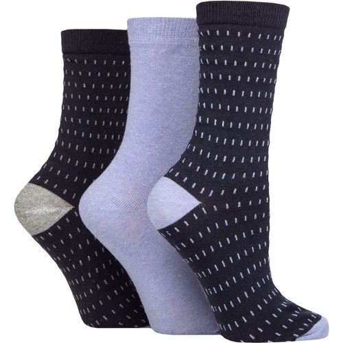 Women's 3 Pair SOCKSHOP 100% Recycled Cotton Dash Patterned Socks Small Dash Navy 4-8 - TORE - Modalova