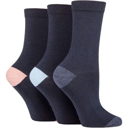 Ladies 3 Pair SOCKSHOP 100% Recycled Heel and Toe Cotton Socks Navy 4-8 Ladies - TORE - Modalova