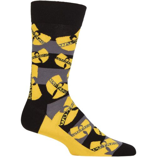 Music Collection 1 Pair Wu-Tang Clan Cotton Socks Logos Yellow One Size - SockShop - Modalova