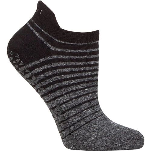 Women's 1 Pair Savvy Organic Cotton Low Rise Yoga Socks with Grip Basics M - Tavi Noir - Modalova