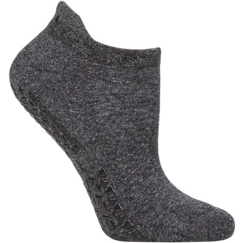 Women's 1 Pair Savvy Organic Cotton Low Rise Yoga Socks with Grip Shadow M - Tavi Noir - Modalova