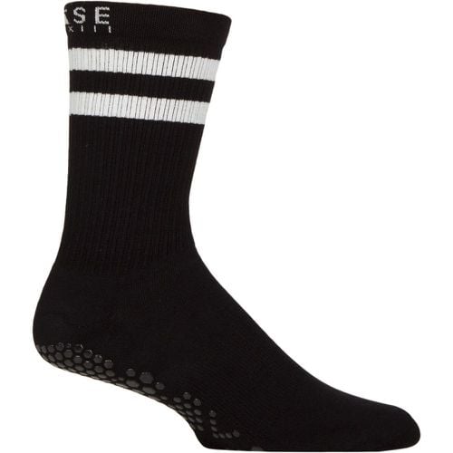 Mens 1 Pair ToeSox Base Crew Socks White Small - SockShop - Modalova