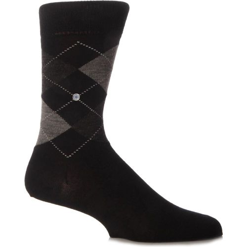 Pair / Grey Edinburgh Virgin Wool Argyle Socks Men's 11-14 Mens - Burlington - Modalova