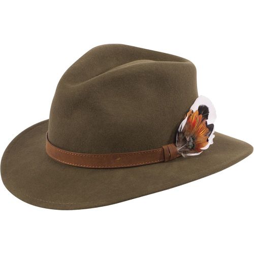 Unisex Richmond Single Feather Felt Hat Large - Alan Paine - Modalova