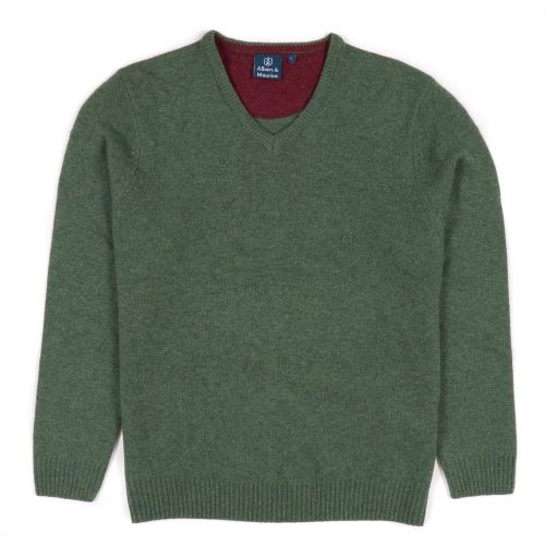 Eastnor Lambswool V Neck Jumper XL - Albert and Maurice - Modalova