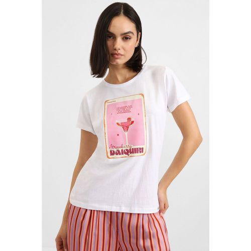 T-shirt fantasia stampata in puro cotone - Please - Modalova