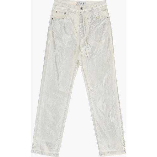 Pantaloni slim-fit effetto vernice con cintura sottile - Please - Modalova