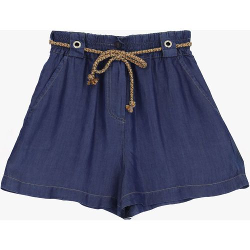 Shorts chambray con cintura - Please - Modalova