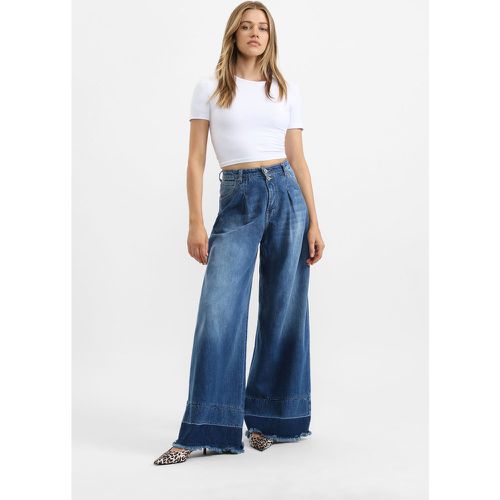 Jeans a gamba larga con orlo grezzo - Please - Modalova