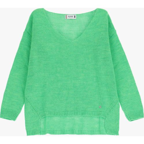 Maglione con scollo a V - Please - Modalova