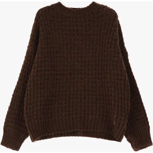 Pullover trama grossa con maniche lunghe e girocollo - Please - Modalova