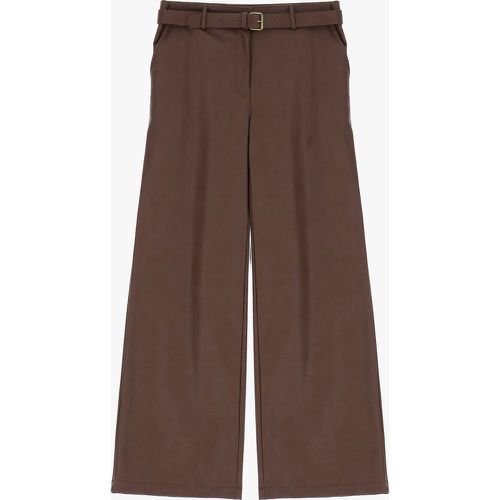 Pantaloni in similpelle con cintura - Please - Modalova