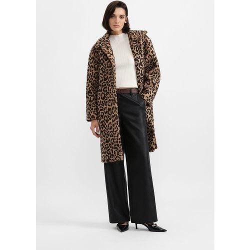 Cappotto con stampa animalier e bottoni singoli - Please - Modalova