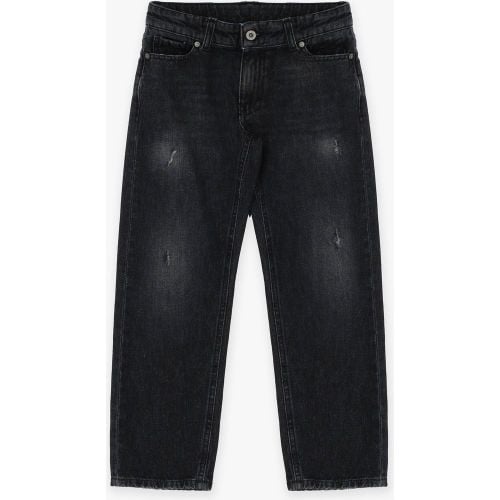 Jeans straight bambino in cotone con abrasioni - Please - Modalova