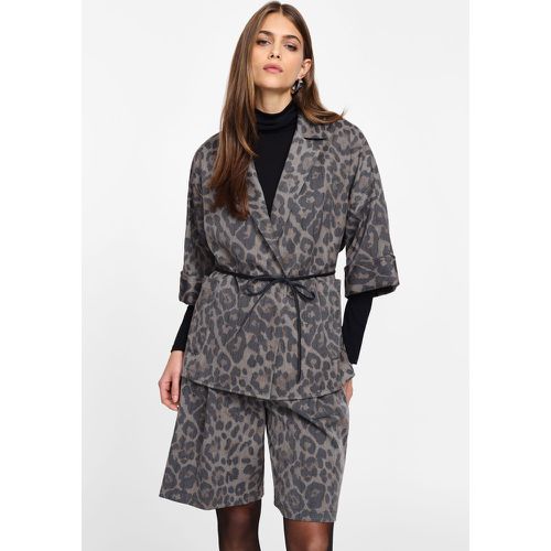 Trench stampa animalier senza chiusura - Please - Modalova