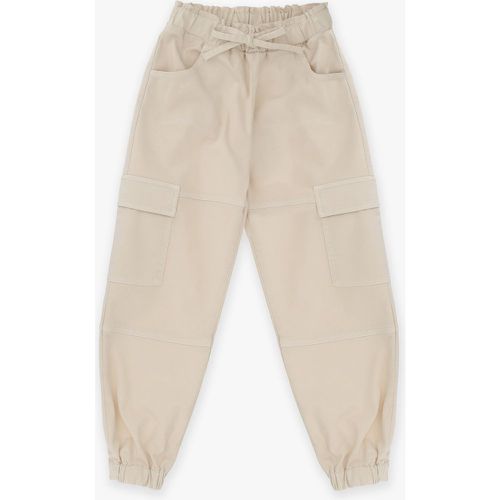 Pantaloni baggy bambina con orli elasticizzati e tasche - Please - Modalova