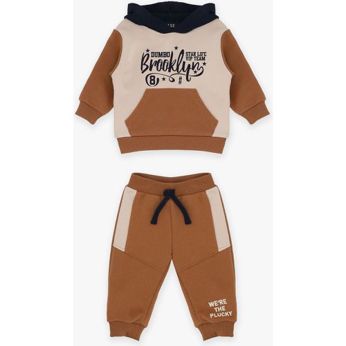 Completo baby in cotone con felpa e pantaloni - Please - Modalova