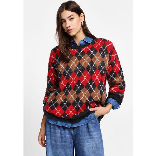 Maglione a losanghe con maniche lunghe - Please - Modalova