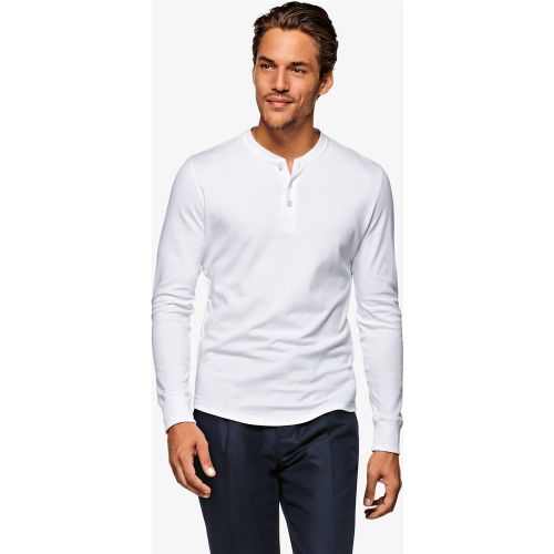 Henley T-shirt Weiss - SuitSupply - Modalova