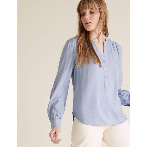V-Neck Long Sleeve Blouse blue - Marks & Spencer - Modalova
