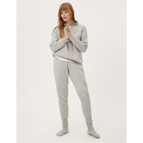 Cotton Funnel Neck Half Zip Sweatshirt - Marks & Spencer - Modalova