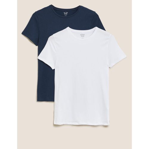 Pack Cotton Fitted T-Shirts blue - Marks & Spencer - Modalova