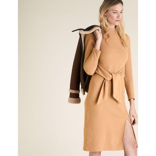 Jersey Brushed Belted Midi Shift Dress brown - Marks & Spencer - Modalova