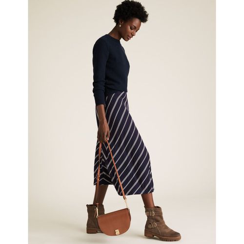Jersey Striped Skater Skirt navy - Marks & Spencer - Modalova