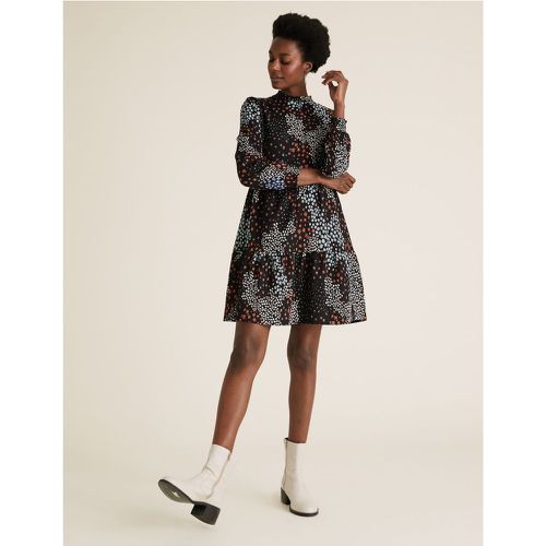 Jersey Floral Mini Tiered Dress -coloured - Marks & Spencer - Modalova