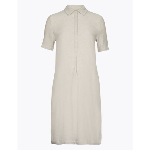 Linen Knee Length Shift Dress beige - Marks & Spencer - Modalova