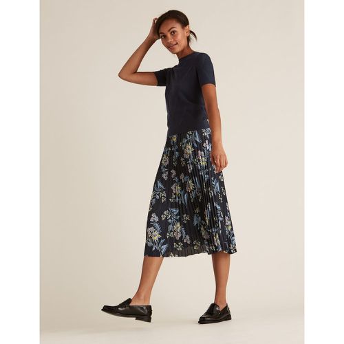 Floral Midi Pleated Skirt -coloured - Marks & Spencer - Modalova