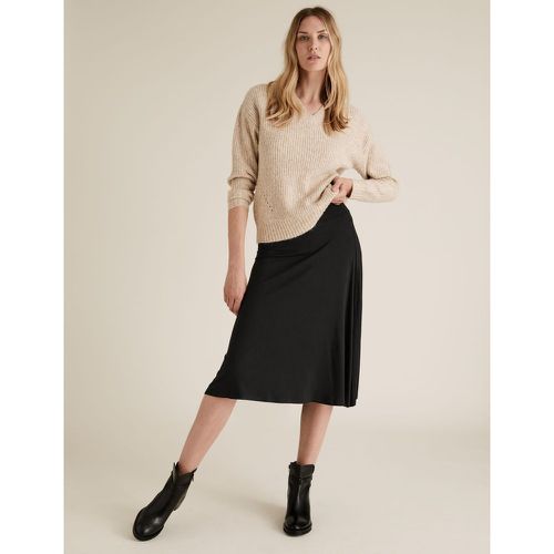 Jersey Knee Length Skater Skirt - Marks & Spencer - Modalova