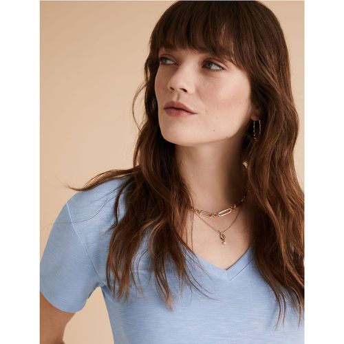 Modal Regular Fit T-Shirt blue - Marks & Spencer - Modalova
