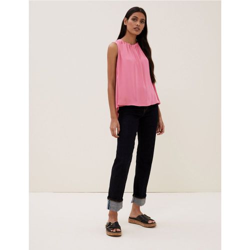 Satin Sleeveless Shell Top pink - Marks & Spencer - Modalova