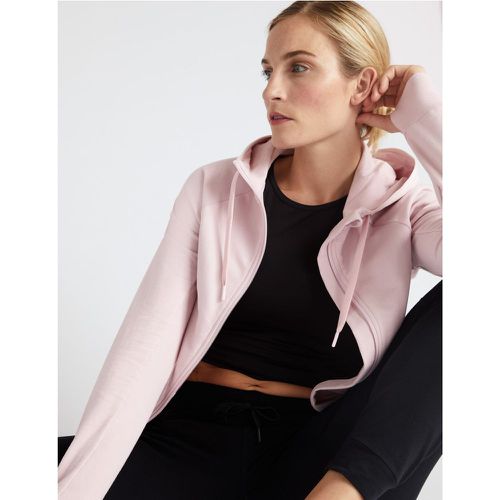 Cotton Zip Up Hoodie pink - Marks & Spencer - Modalova