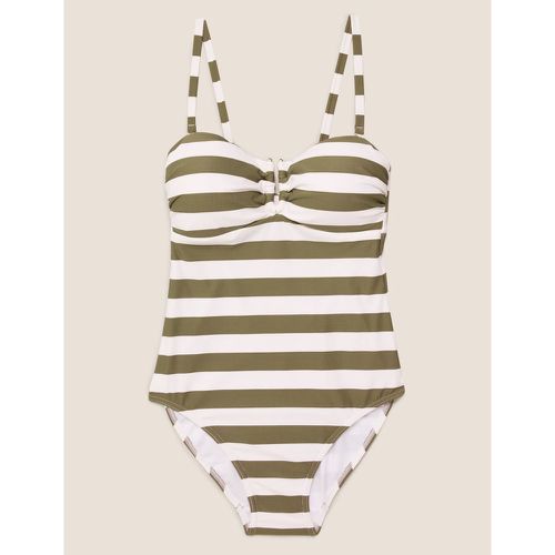 Striped Bandeau Swimsuit green - Marks & Spencer - Modalova