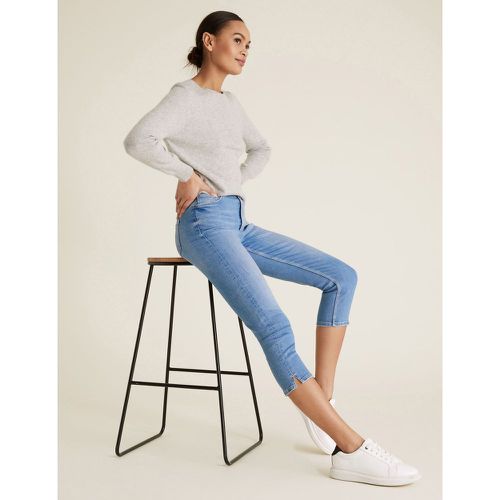 Supersoft High Waisted Skinny Cropped Jeans blue - Marks & Spencer - Modalova