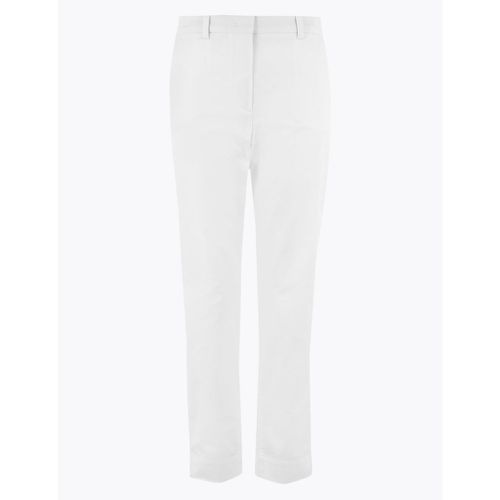 Cotton Straight Leg Chinos white - Marks & Spencer - Modalova