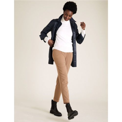 Drawstring Tapered Ankle Grazer Trousers brown - Marks & Spencer - Modalova