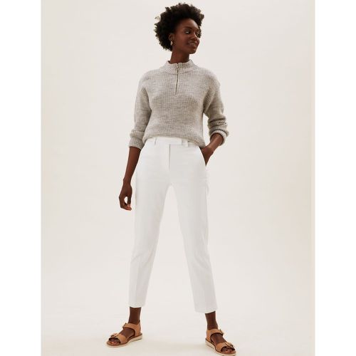Mia Slim Cotton 7/8 Trousers white - Marks & Spencer - Modalova