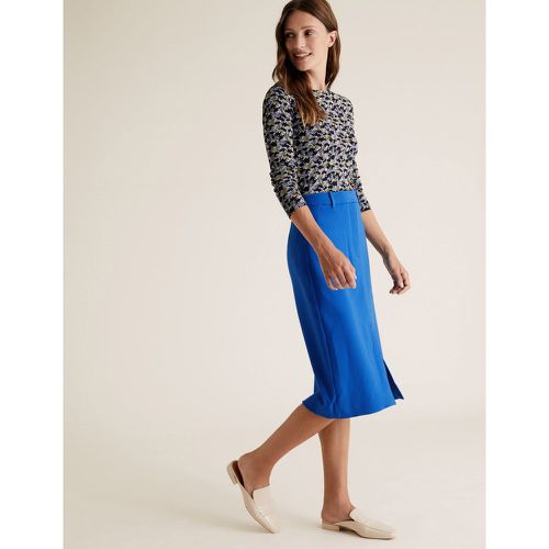 Split Front Midi Pencil Skirt blue - Marks & Spencer - Modalova