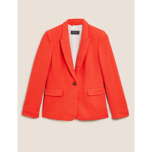 Jersey Slim Textured Jacket red - Marks & Spencer - Modalova