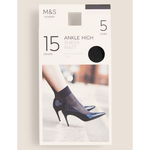 Pk 15 Denier Matt Ankle Highs - Marks & Spencer - Modalova