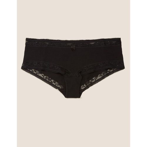 Cotton & Lace Low Rise Shorts black - Marks & Spencer - Modalova