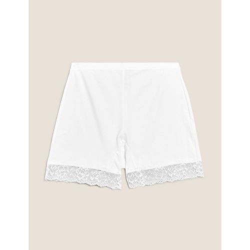Cotton & Lace Cycling Shorts white - Marks & Spencer - Modalova