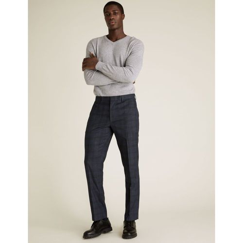 Regular Fit Check Stretch Trouser - Marks & Spencer - Modalova