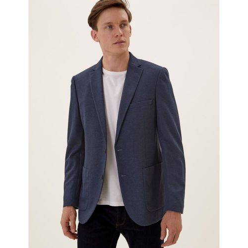 Slim Fit Textured Jacket with Stretch - Marks & Spencer - Modalova