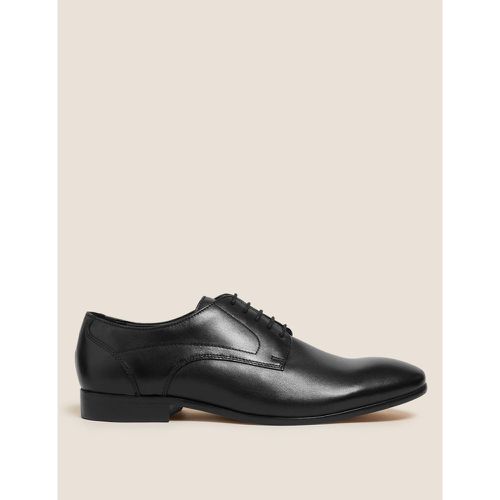Leather Almond Toe Derby Shoes - Marks & Spencer - Modalova